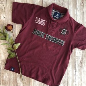 Paco burgundy polo shirt size 12